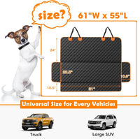 MIXJOY Dog Car Seat Cover - Black / 61"W x 55"L - image 2