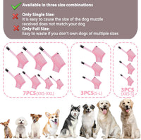 Mesh Dog Muzzle Suits for Small Medium Large Dogs Dog Muzzle Set – Essentials for Dogs - Pink / Medium 3 PCS(S-L) - image 4