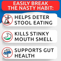 No Poo Chews for Dogs - Coprophagia & Stool Eating Deterrent with Probiotics, Digestive Enzymes & Breath Aid Support - Stop Dog Poop Eating - Made in USA - 120Ct (Chicken Liver)