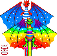 Kite for Kids Ages 4-8-12 & Adults - 2Pcs Dinosaur Kites