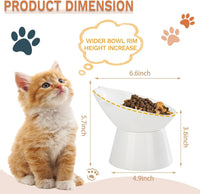 Detachable Elevated Cat Bowls - White - image 3