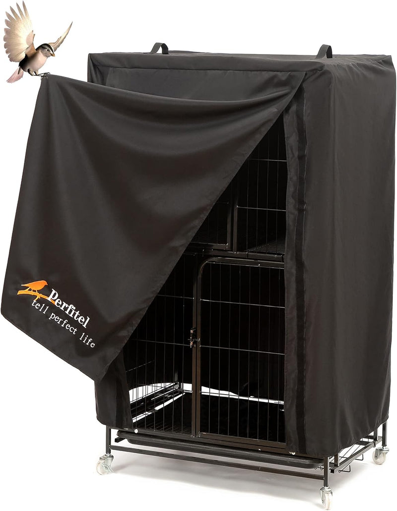 Large Bird Cage Cover Black Good Night Blackout Birdcage Cover – Essentials for Birds