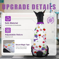 Recovery Suit for Dogs After Surgery, Professional Dog Surgical Suit for Female Spay, Male Neuter, E-Collar & Cone Alternative Dog Onesie for Abdominal Wounds Skin Disease, Purple, XS