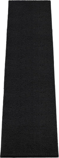 Absorbent Dog Door Mat for Muddy Paws - 120"L x 36"W x 1" Th / Black