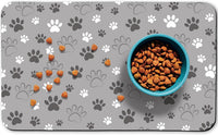 Dog Food Mat, Absorbent Water Bowl Mats Cat Pet Feeding Placemats Pink 20 * 12 inch – Essentials for Dogs - Light Gray / 24"L x 16"W