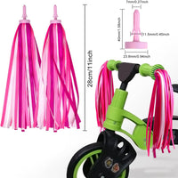 Bike Streamers Bike Tassels for Kids 1 Pair - Pink - image 2