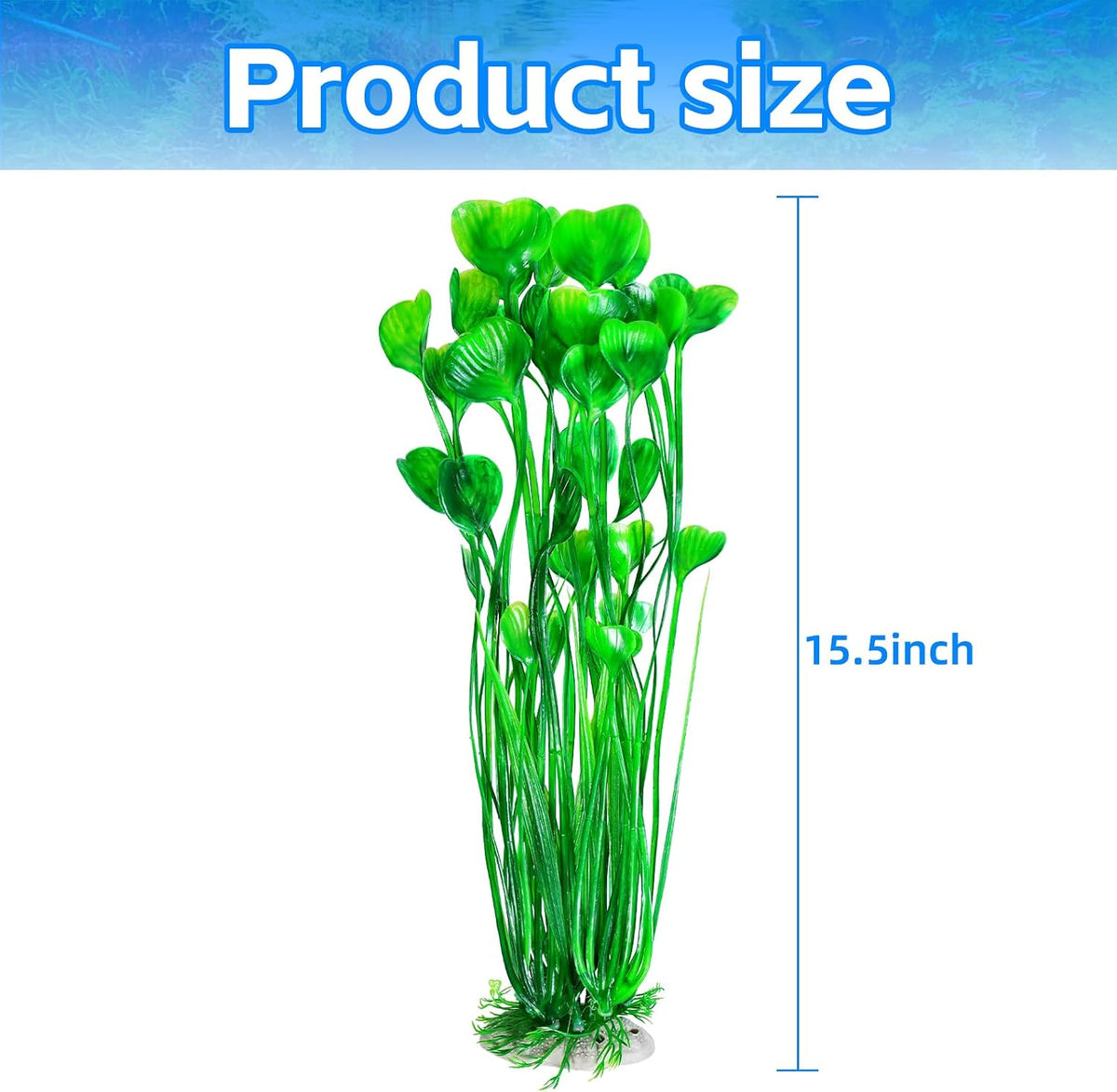 AQUANEAT Artificial Fish Tank Plants - Green - image 3
