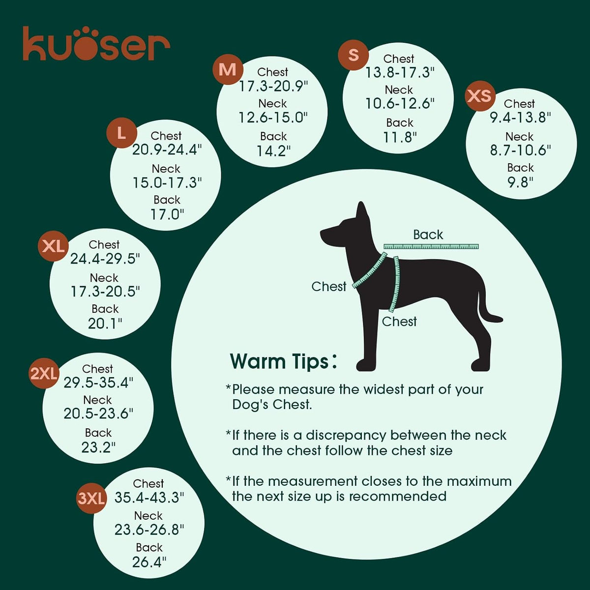 Kuoser Waterproof Dog Coat - Yellow / 2X-Large (Pack of 1) - image 2