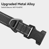 Joytale Reflective Dog Collar, Adjustable Neoprene Padded - Medium (Pack of 1) / Black - image 3