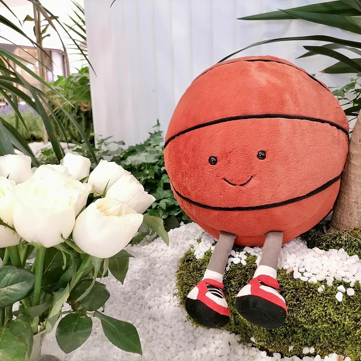Cute Volleyball Plush Volleyball Gift Stuff Soft Sports Throw Pillow – Fun for Kids & Family - Basketball - image 3