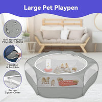 Pawaboo 5-in-1 Chicken Brooder Box for Chick Starter Kit, Includes Pet Cage Tent, Chicks Perch, Chicks Feeder, 1.1L Chick Waterer, Baby Chicken Supplies (Brooder Set), Gray