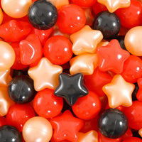 Star Ball Pit Balls for Toddlers, Ball Pool Play Tent - Red Black Gold / 100