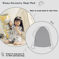 Toddler Nap Mat with Removable Pillow & Soft Blanket - Space World - image 4