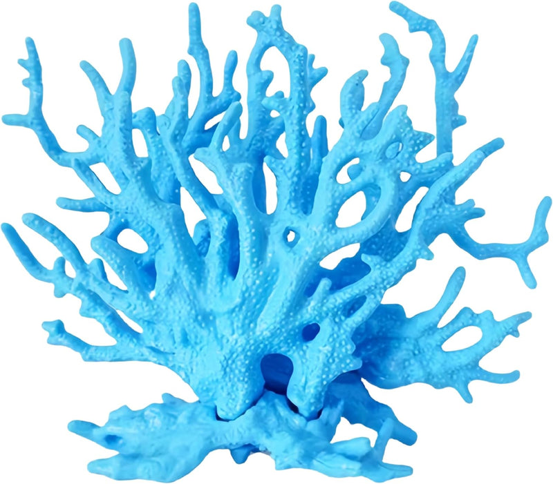 White Aquarium Coral Fish Tank Decorations Aquarium Landscape – Essentials for Fish - Blue / Medium