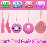 Chew Necklaces for Sensory Kids - Pink 5PCS - image 2
