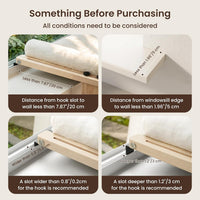Pecute Cat Windowsill Perch, Cloud-Soft Cat Bed with Wood Frame - White / 31.5" x 15.8" - image 2