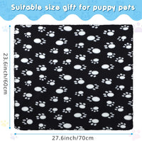 Eccliy 20 Pcs Puppy Blanket Fleece Pet Dog Throw - Paw / 28 x 24 Inch - image 2