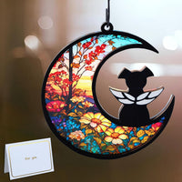 Original CCiaga DIY Dog Angel Memorial Suncatcher with Sympathy Card - 1-sunflower