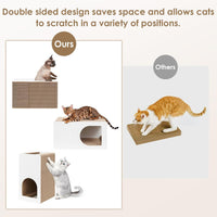 EHEYCIGA Cardboard Cat Scratcher House - 20x11.5x10.5inch / White - image 3