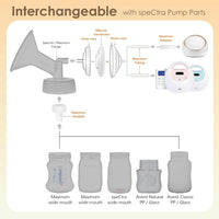 Maymom Breast Pump Replacement Parts Compatible with Spectra S1 - 8 Valve 2 Membrane Tube Bfp - image 3