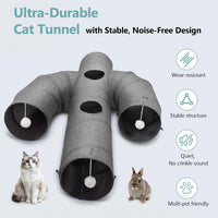 Ownpets Cactus Cat Tunnel 12" with Peek Holes for Indoor Large Cat - Cactus Shape / 10 Inches in Diameter - image 3