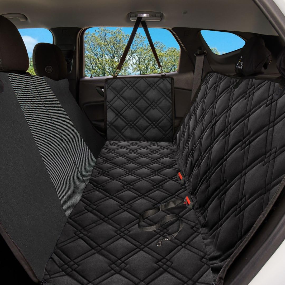 Dog Car Seat Cover, Heavy Duty Hammock - XL / Black Mesh - image 2
