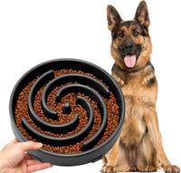 JASGOOD Slow Feeder Dogs Bowl for Large Medium Dogs - Large / C-Dark Grey