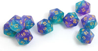 SmartDealsPro 10-Pack 20 Sided Dice D20 Polyhedral Dice for DND RPG - Glitter Green-purple - image 4