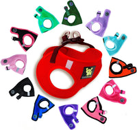 EcoBark XXS Dog Harness, Soft Step in Teacup Puppy Mesh Vest - XXS- 4 to 5 lbs- Chest Up to 11 in (Pack of 1) / Red