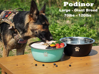 Large Dog Water Bowl 2 Pack, Aqua - White - 2 Pack / 1.3 Gallons - XL (100lb + breed) - image 2