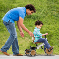 Glaf white toddler tricycle with parent push handle - view 18