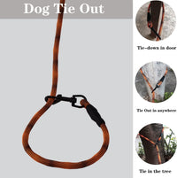 Long Dog Leash Tie-Out Check Cord - Orange / 15 feet - image 2