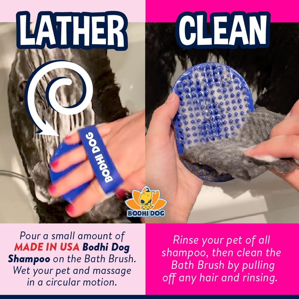 Bodhi Dog Shampoo Brush - Pet Grooming & Bath Supplies for Dogs and Cats - Bath Brush for Long - 1 Pack / Pink - image 3