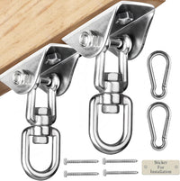 Heavy Duty Swing Hangers for Wooden Sets 2000 LB Capacity Hammock - Silver / 2 Packs