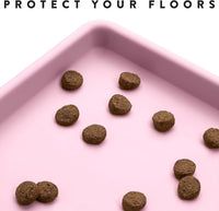 CatGuru Premium Cat Food Mat - 19"L x 11"W / Pink - image 3