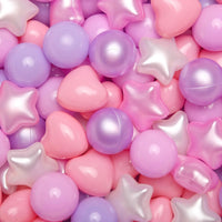 TRENDPLAY ball pit balls in star, heart and round shapes with pastel colors - view 3