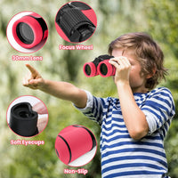 Dr. Anison kids binoculars set in blue with canvas bag and neck strap - view 16