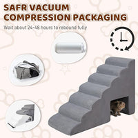 Dog Stairs & Steps for High Beds 30-36 inches High Tall, LitaiL 33inch 7 Steps Pet Stairs/Steps for High Beds Small Large Dogs, Non-Slip Dog Ramps/Ladder for Old Dogs/Cats