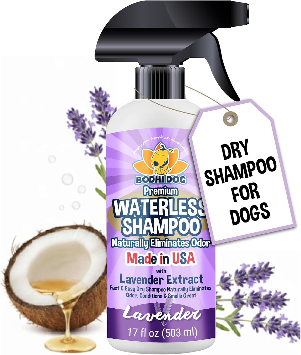 Bodhi Dog waterless dog shampoo for dogs and cats, lavender scent