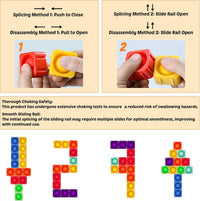 Candisplay giant silicone pop fidget blocks in red, yellow and green, 16 pieces - view 8