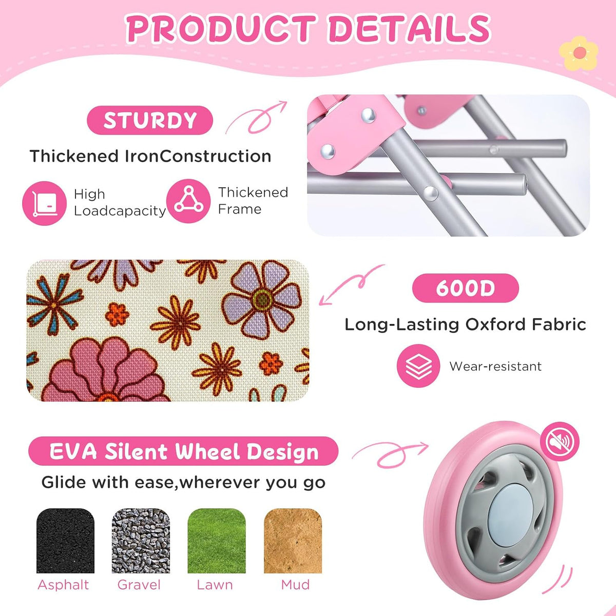 GAGAKU foldable baby doll stroller with 12 inch doll and care accessories - view 14