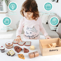 kienvy 10-piece wooden meat and fish play food set with storage box - view 23