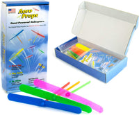 Aero Props plastic flying helicopter hand spinners in mixed colors, 10 pack