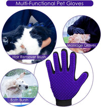 Pet Hair Removal Glove with 255 Silicone Tips for Dogs & Cats - Purple - image 4