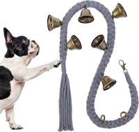 Dog Bells to Go Outside, Cotton Handwoven Potty Training Bell – Essentials for Dogs - Grey
