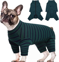 Kuoser long-sleeve dog recovery suit with back zipper and stretchy fabric