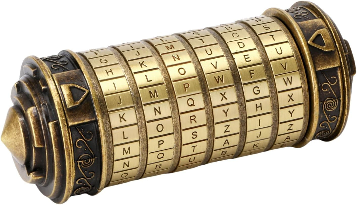 FUNDASTIC Da Vinci Code cryptex puzzle box in zinc alloy with five letter rings - view 5
