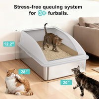 AIPERRO Stainless Steel Litter Box - Silver Grey / XXX-Large - image 3