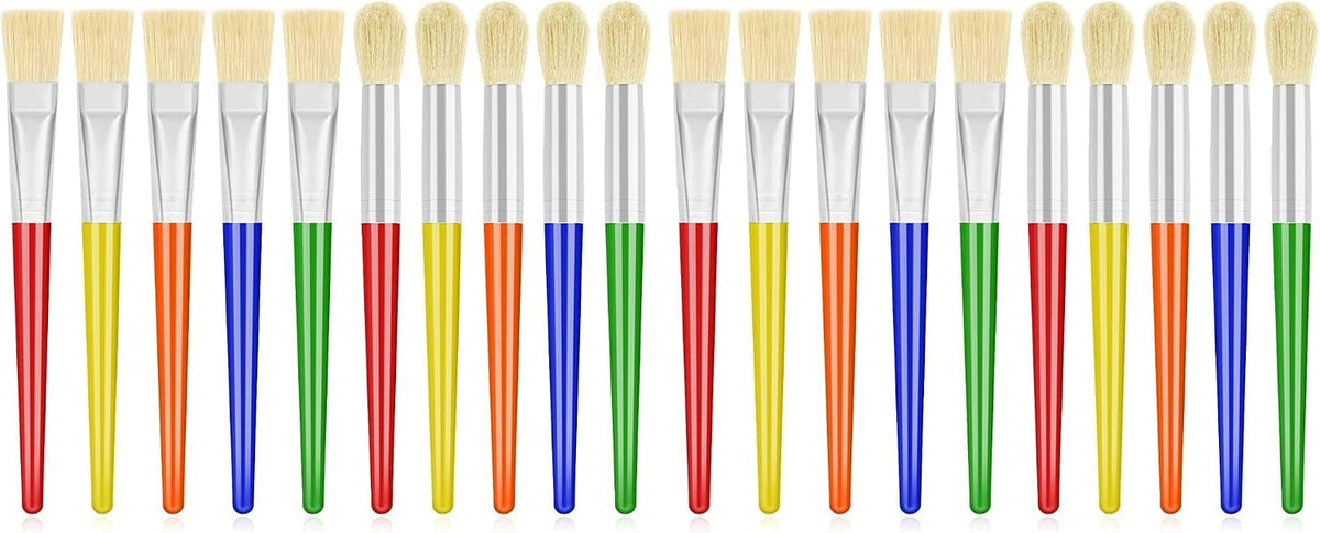 10Pcs Paint Brushes for Kids - Large (Pack of 2)