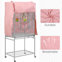 QBLEEV Bird Cage Covers, Breathable Blackout Birdcage Covers for Night – Essentials for Birds - Pink / 24.8"L X 17.7"W X 31.5"H - image 4